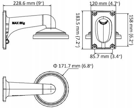Uchwyt PTZ ścienny HIKVISION DS-1605ZJ