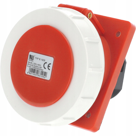 Gniazdo siłowe tablicowe 16A 5P 400V IP67 Pawbol B.1909 hermetyczne