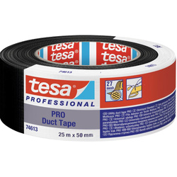 Taśma naprawcza DUCT TAPE  czarna TESA 25m x 50mm 74613-00002-15