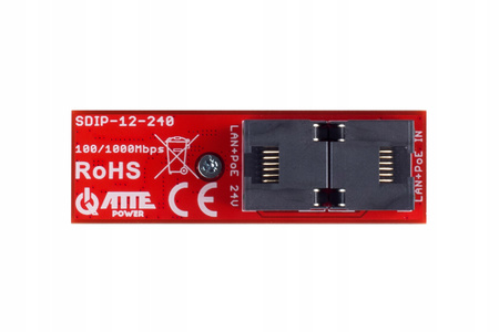 SDIP-12-240 Adapter PoE Gigabit obniżający napięcie do 24V