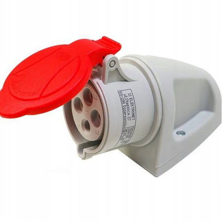 Gniazdo siłowe stałe 32A 5P 400V IP67 Pawbol B.1939 hermetyczne