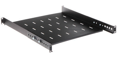 Rack 19 Półka 1U L450 REGULOWANA CZARNA