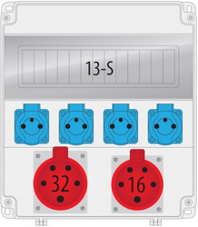Rozdzielnica Pawbol B.18.320-3 R-BOX 1x32A/5P 1x16A/5P 4x16A/250V 13mod