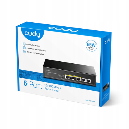 Switch Cudy FS1006P PoE+ 6xFE 60 W