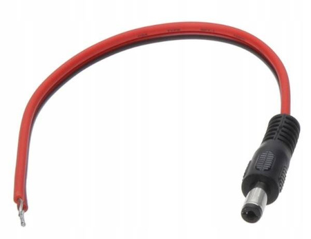 DC Wtyk zasilania 5.5/2.1mm na kablu WT-L/CU