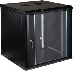 Rack 19 Szafa wisząca 12U 600x600 CZARNA/Blue