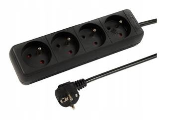 Listwa zasil. 4x230V 1.5m 98-063 czarna