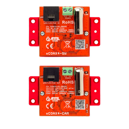 xCOAX4-SET Zestaw aktywnych konwerterów do transmisji Ethernet oraz PoE po koncentryku