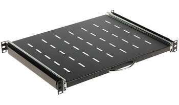 Rack 19 Półka 1U L350 wysuwana CZARNA