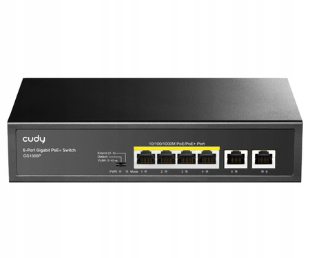 Switch POE 4 portowy Cudy GS1006P gigabitowy