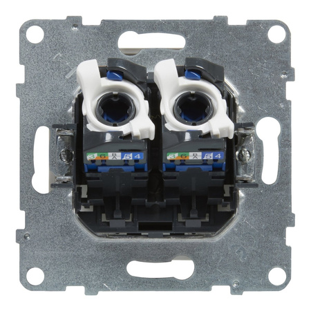 LEGRAND Suno BIAŁE Gniazdo komputerowe UTP 6 2xRJ45 KAT.6 721153