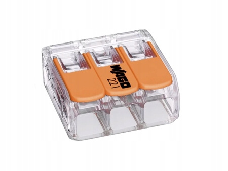 WAGO SZYBKOZŁĄCZKA DRUT/LINKA 3x4mm 221-413 50szt