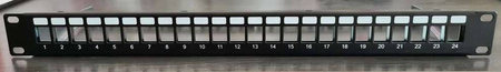 Rack 19 Patch panel KEYSTONE 24 port