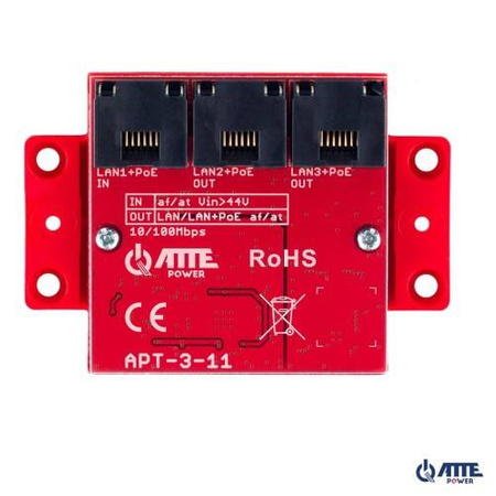 APT-3-11 Switch PoE 3 portowy 10/100Mbps, extender