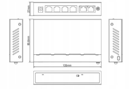 Switch POE 4+2 port UTEPO UTP3-SW04-TP60