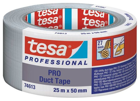 Taśma naprawcza DUCT TAPE szara TESA 25m x 50mm 74613-00003-15