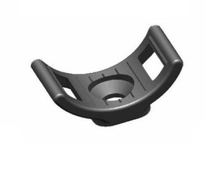 Uchwyt kab.przykręc. Baltplast 9mm CZARNY (100szt)