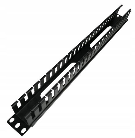 Rack 19 Organizator kabli 1U zamknięty