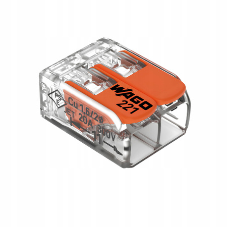 Szybkozłączki Wago 221-412 0,14-4 mm² / 2 uniwersalne 32A 10 szt.