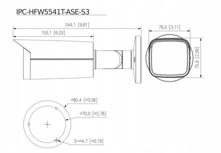 KAMERA IP 5MPx Dahua IPC-HFW5541T-ASE-0280B-S3 AcuPick IR 80m