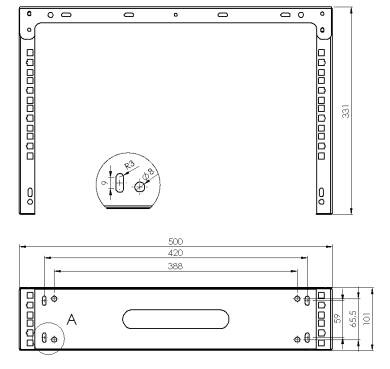 UCHWYT DO URZĄDZEŃ RACK U19-2U/340