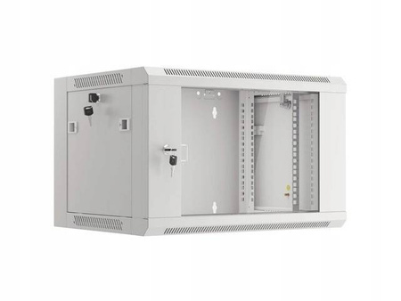 Rack 19 Szafa wisząca 6U 600x600 do złoż. SZARA