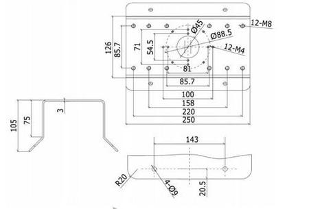 Uchwyt narożny HIKVISION DS-1276ZJ
