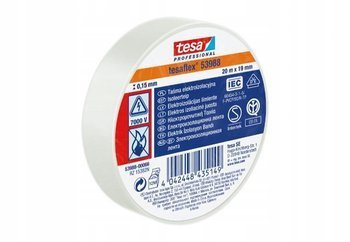 Taśma izolacyjna TESA 20m x 19mm BIAŁA 53988-00066-00
