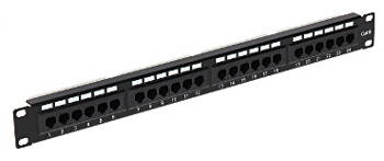 Rack 19 Patch panel 1U  UTP Cat.6e 24 portów