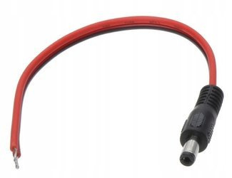 DC Wtyk zasilania 5.5/2.1mm na kablu WT-L/CU