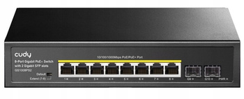 Switch POE CUDY GS1008PS2 8 portowy + 2 SFP UPLINK