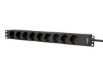 Rack 19 Listwa zasil. 9x230V (bez przycisku OFF) 