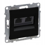 LEGRAND Suno CZARNE Gniazdo komputerowe UTP 6A 2xRJ45 KAT.6A 721455