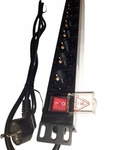 Rack 19 Listwa zasil. 9x230V 1U z wyłącznikiem