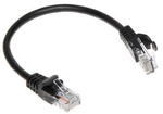 Patchcord UTP kat.5  0.2m CZARNY