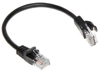 Patchcord UTP kat.5  0.2m CZARNY