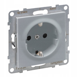 LEGRAND Suno ALUMINIUM Gniazdo zasilające pojedyncze Schuko 721320