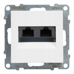 LEGRAND Suno BIAŁE Gniazdo komputerowe UTP 6 2xRJ45 KAT.6 721153