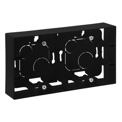LEGRAND Niloe Step CZARNA Puszka natynkowa x2 863598