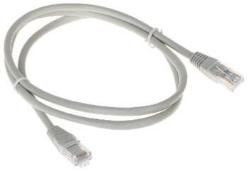 Patchcord UTP kat.5  1m SZARY