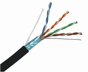 Kabel F/UTP kat 5e zew. PE ROHS ALANTEC 1m