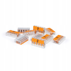 WAGO SZYBKOZŁĄCZKA Złączka UNIWERSALNA DRUT/LINKA 5x0,20-4mm² 221-415 25SZT