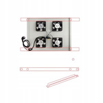 Uchwyt panelu wentylatora do szaf RACK 1000mm PB