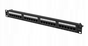 Rack 19 Patch panel 1U  UTP Cat.6e 24 portów